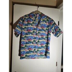 Cabo Wabo Tequila Hawaiian Button Shirt Cars Tropical Men’s Small
